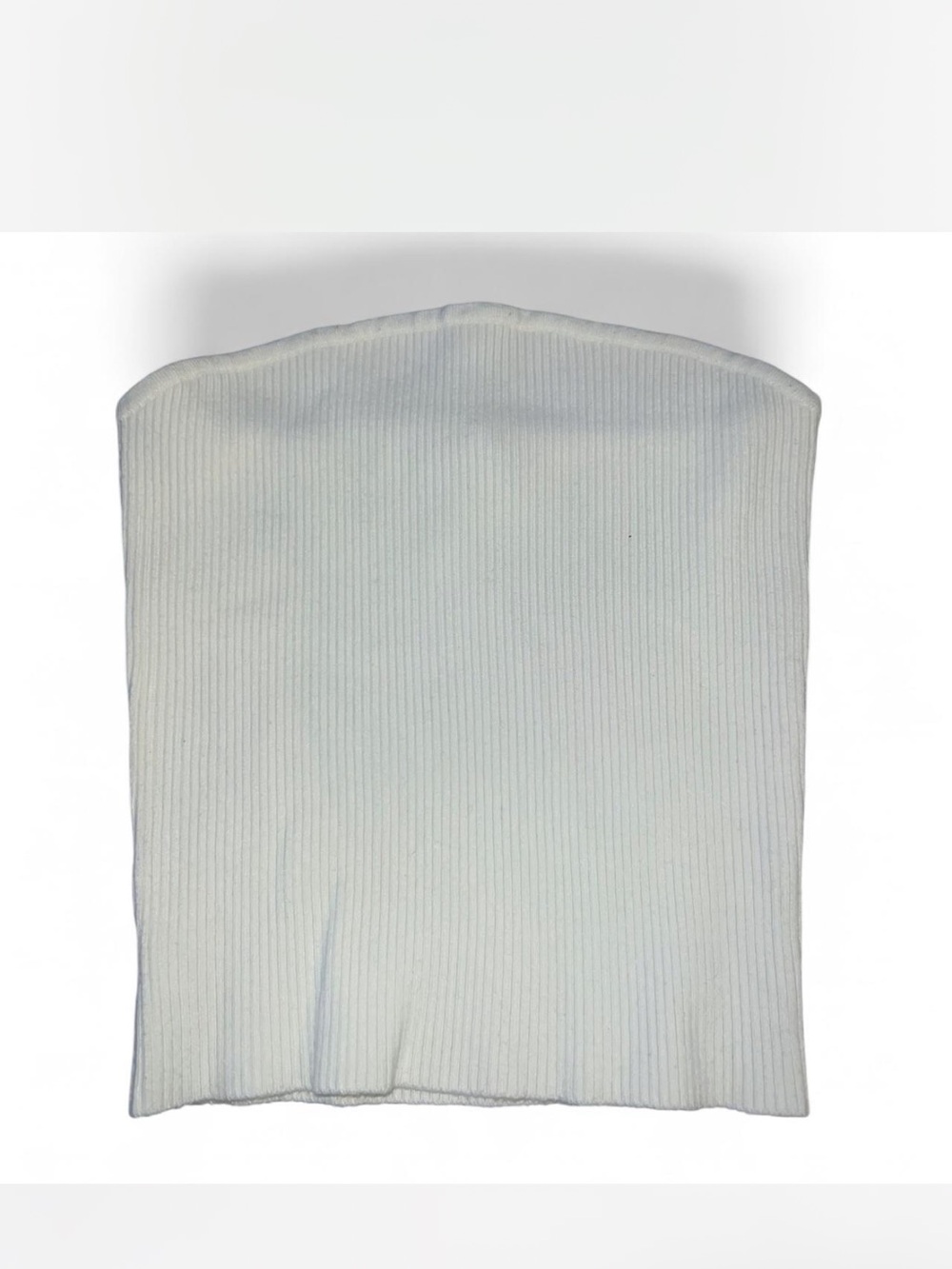 Women’s White Ribbed Knit tube top